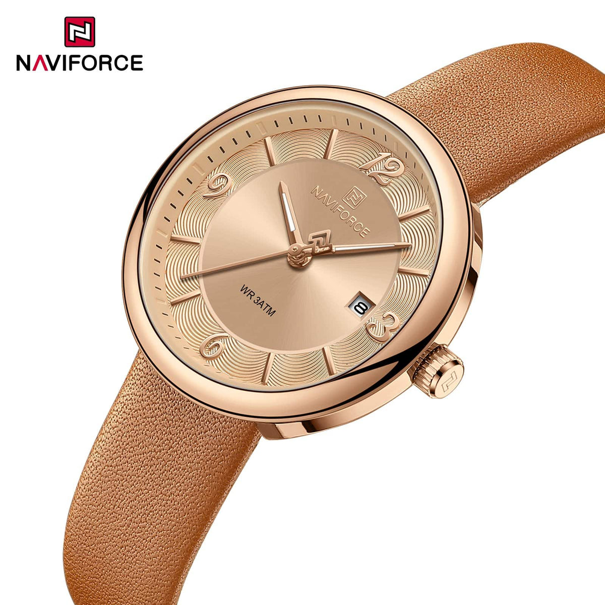 Naviforce NF 5076 Ladies Elegant Leather Watch