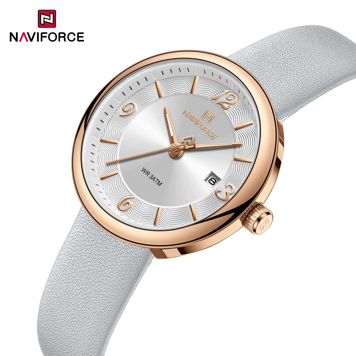 Naviforce NF 5076 Ladies Elegant Leather Watch