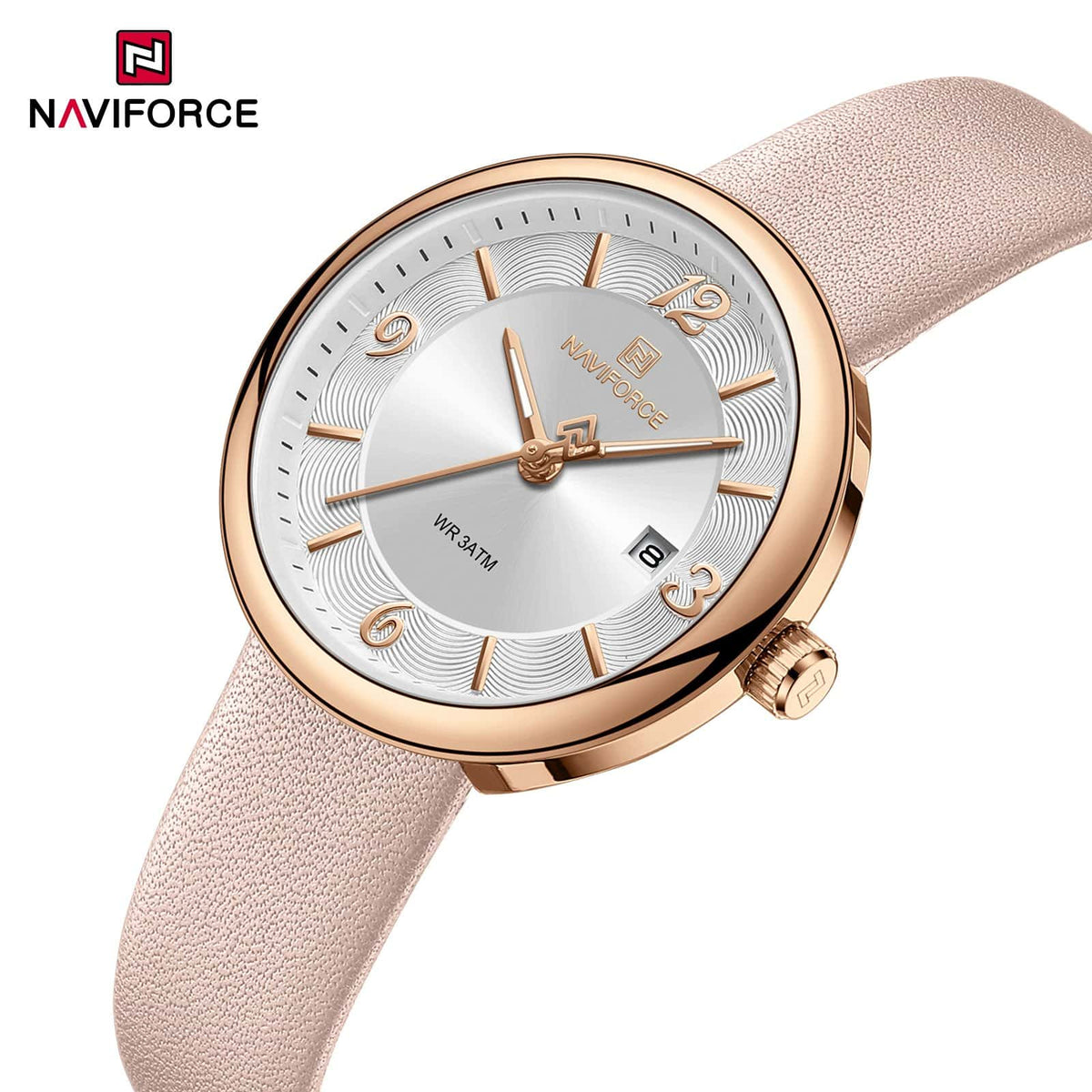 Naviforce NF 5076 Ladies Elegant Leather Watch