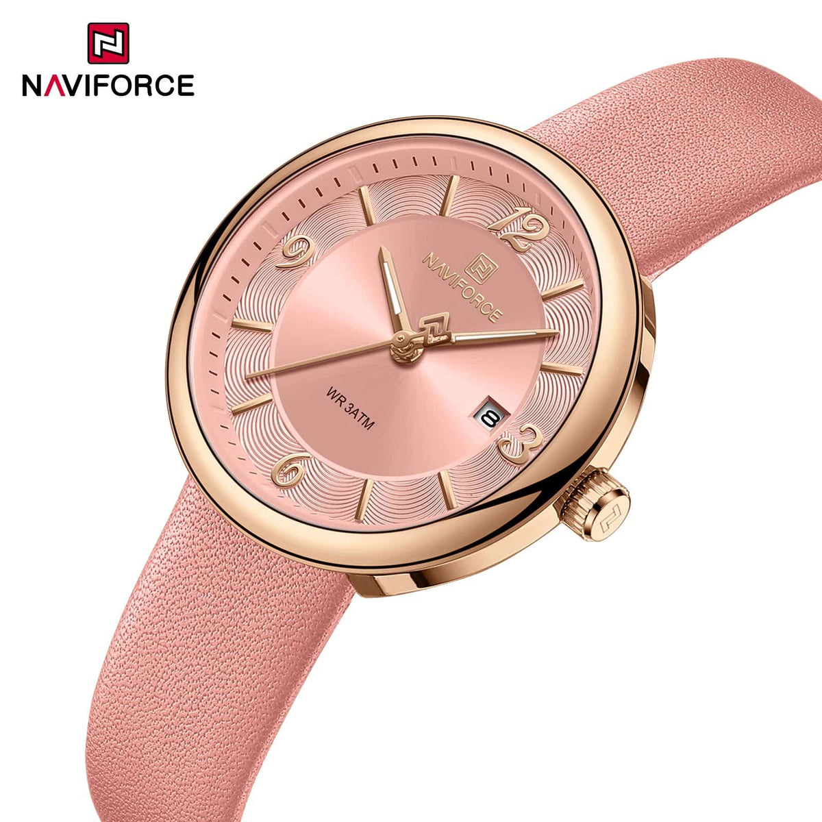 Naviforce NF 5076 Ladies Elegant Leather Watch