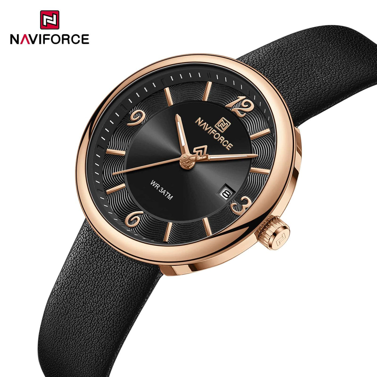 Naviforce NF 5076 Ladies Elegant Leather Watch