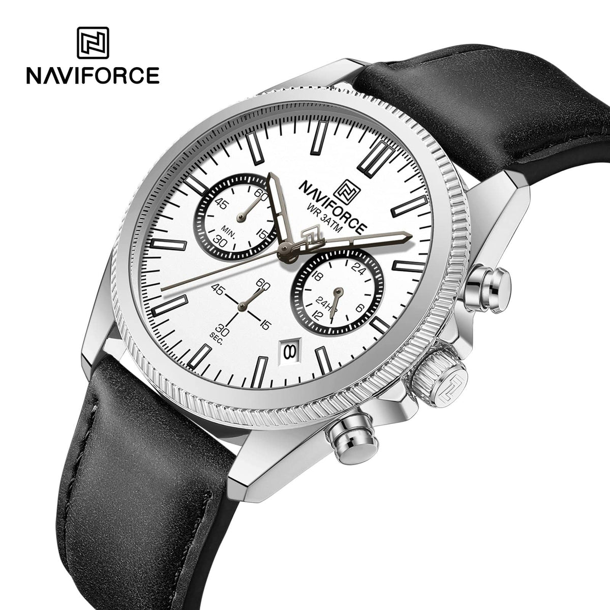 Naviforce NF 8082L Signature Leather Chronograph