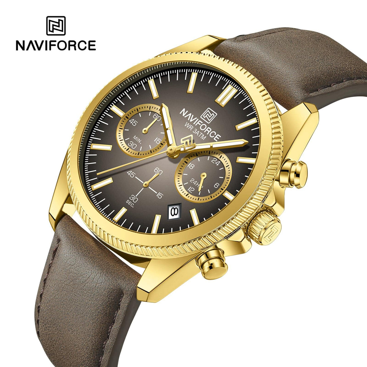 Naviforce NF 8082L Signature Leather Chronograph