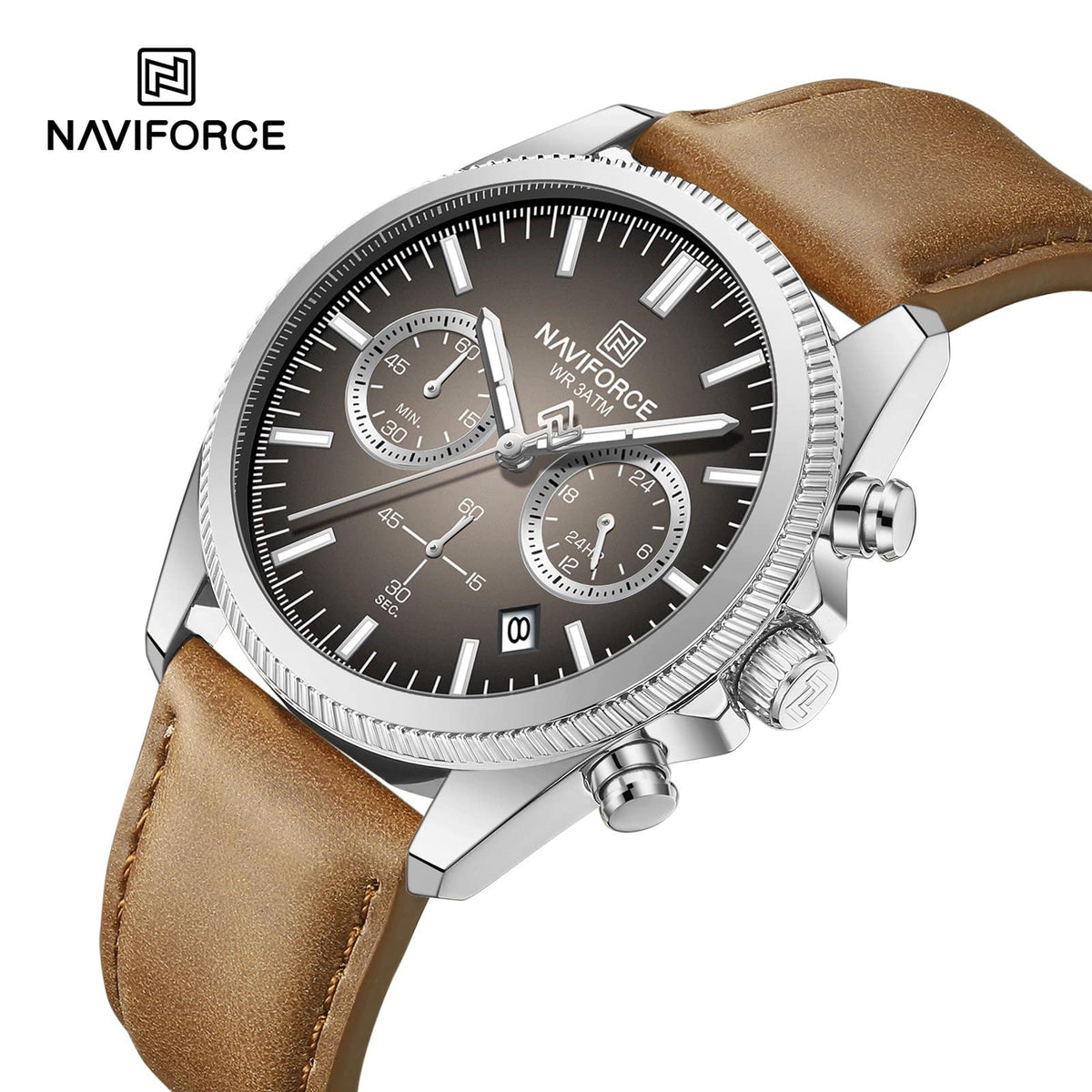 Naviforce NF 8082L Signature Leather Chronograph